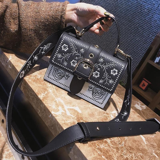 Bolso bordado floral