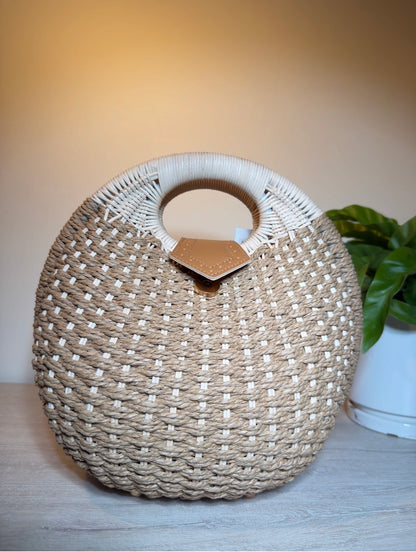 Bolso en yute, tipo esfera