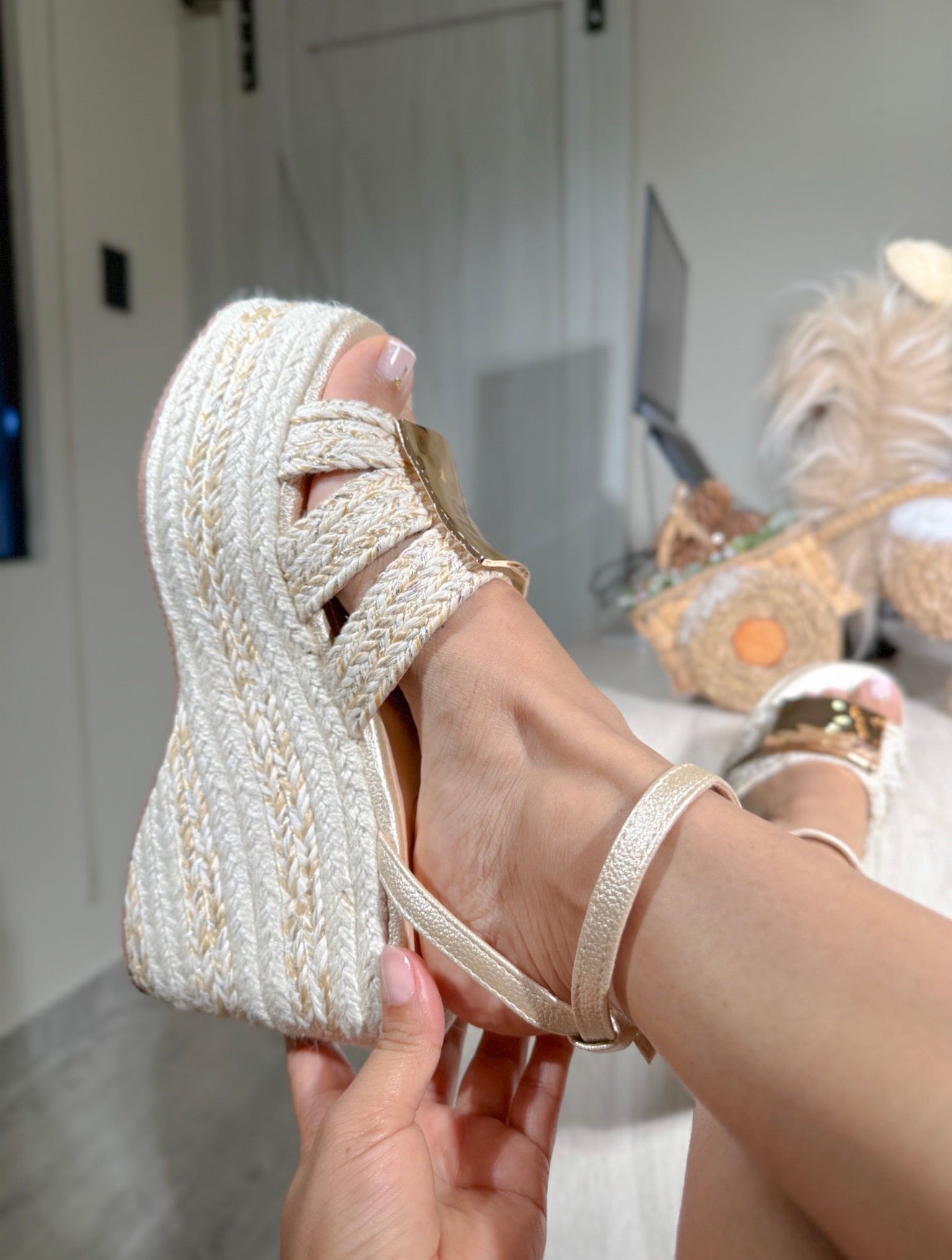 Plataforma en yute altura 9 cm