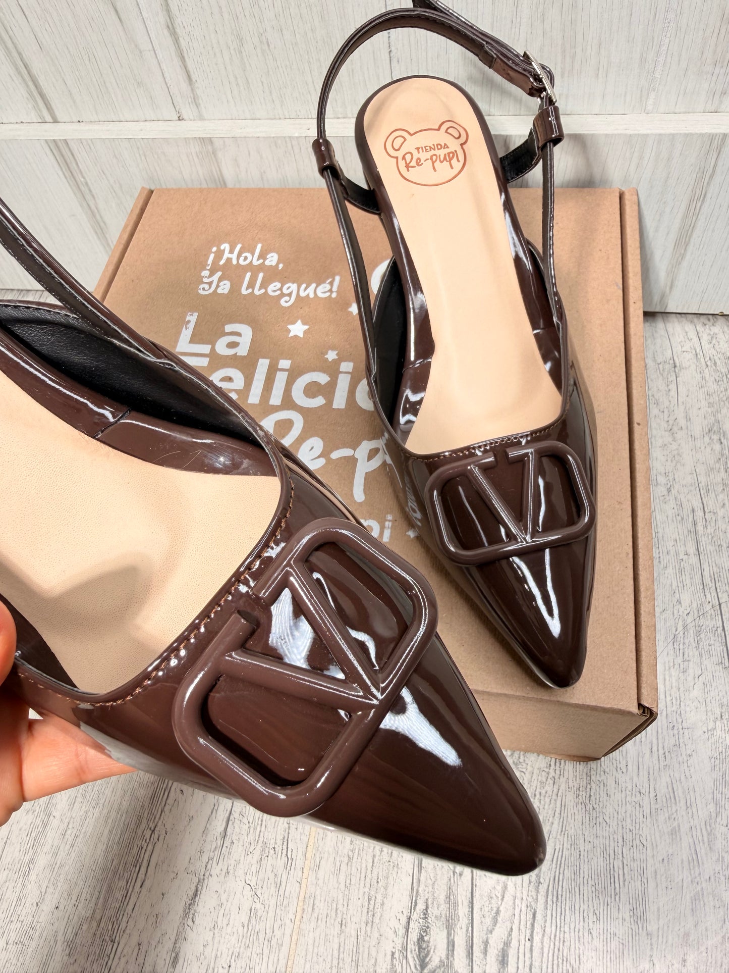 Stiletto Slingback chocolate 🍫