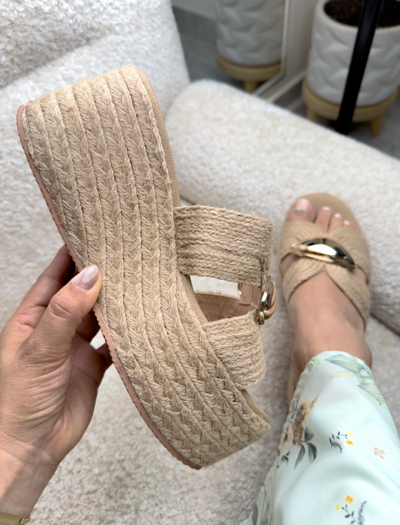 Plataforma en yute de 9 cm