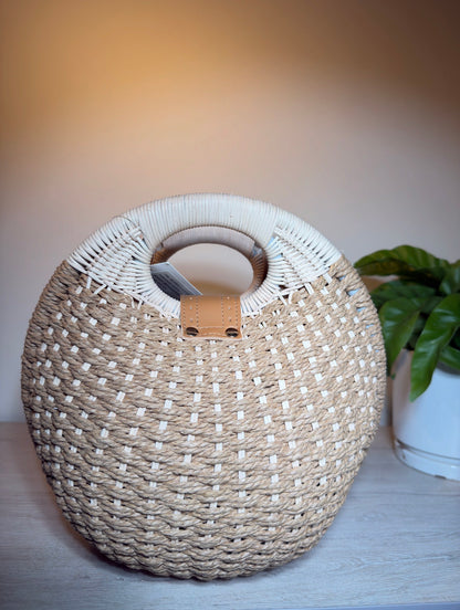 Bolso en yute, tipo esfera