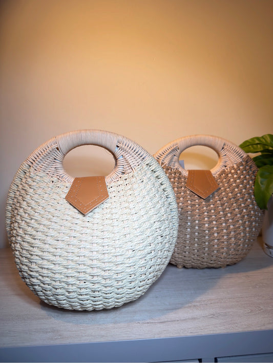 Bolso en yute, tipo esfera