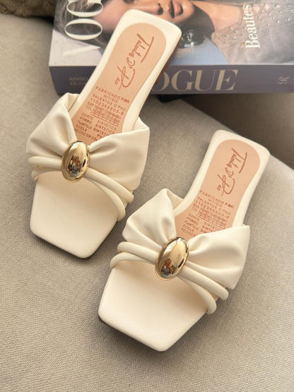 Sandalia plana minimalist gold