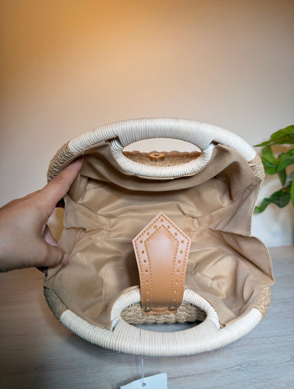 Bolso en yute, tipo esfera