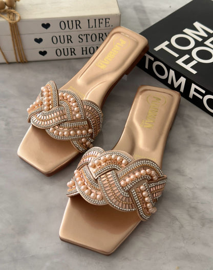 Sandalia plana Glow Pearl