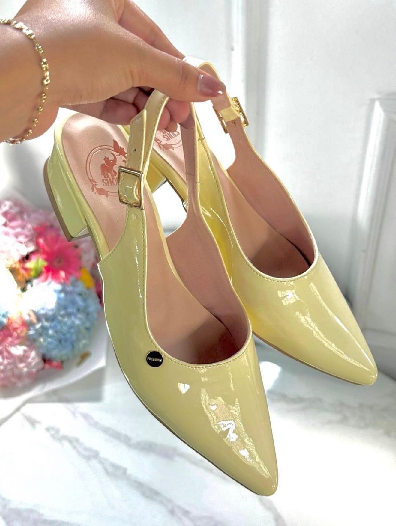 Baletas slingback en charol 💕